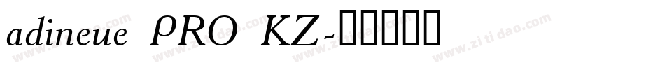 adineue PRO KZ字体转换